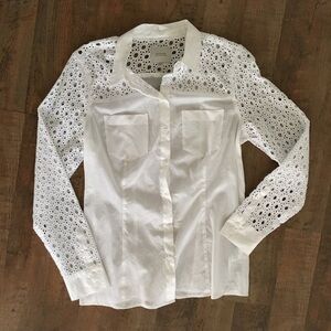 Guess Eyelet Button Down Shirt